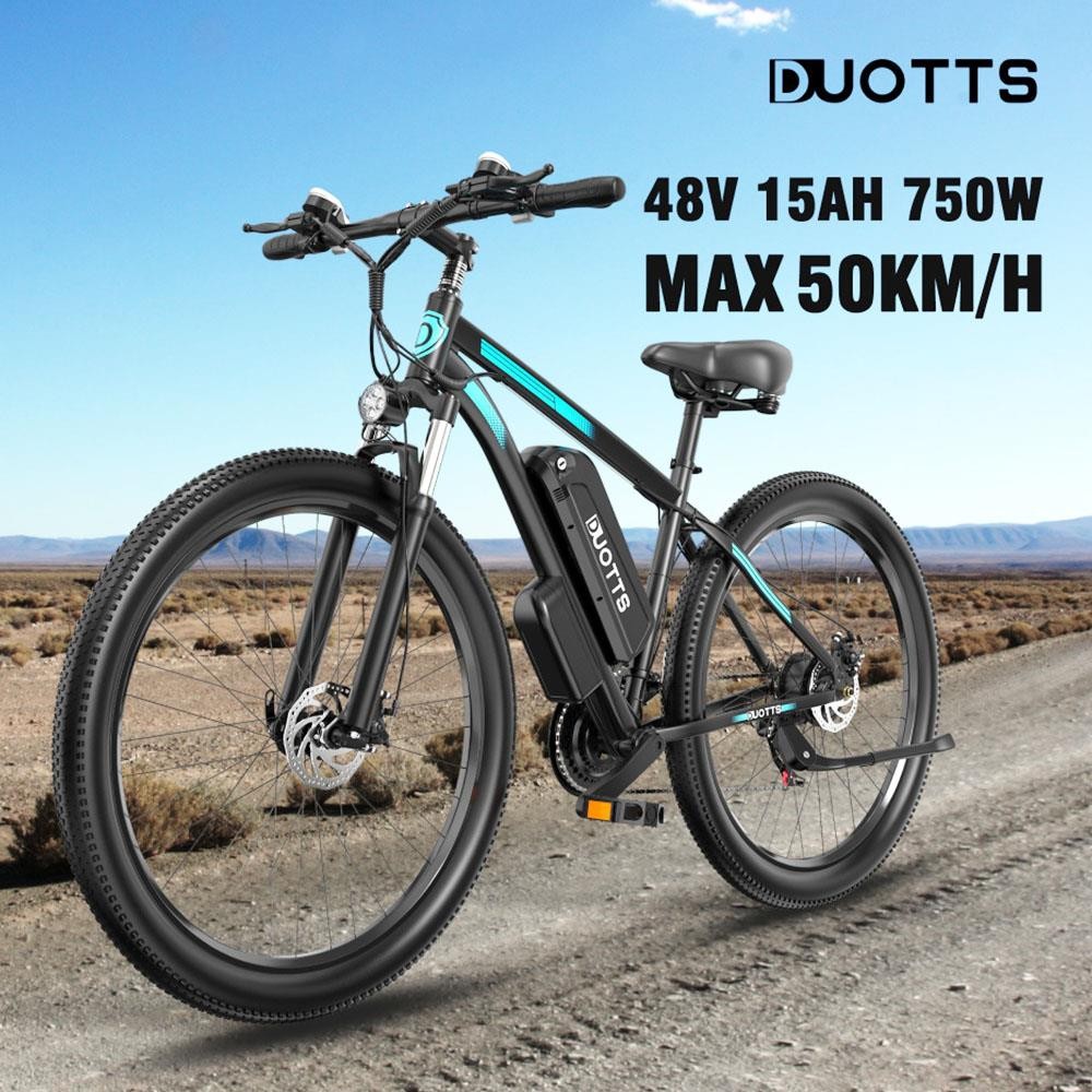 Rower elektryczny DUOTTS C29 29 cali 750 W 48 V 15AH 50 km/h z tylnym bagażnikiem