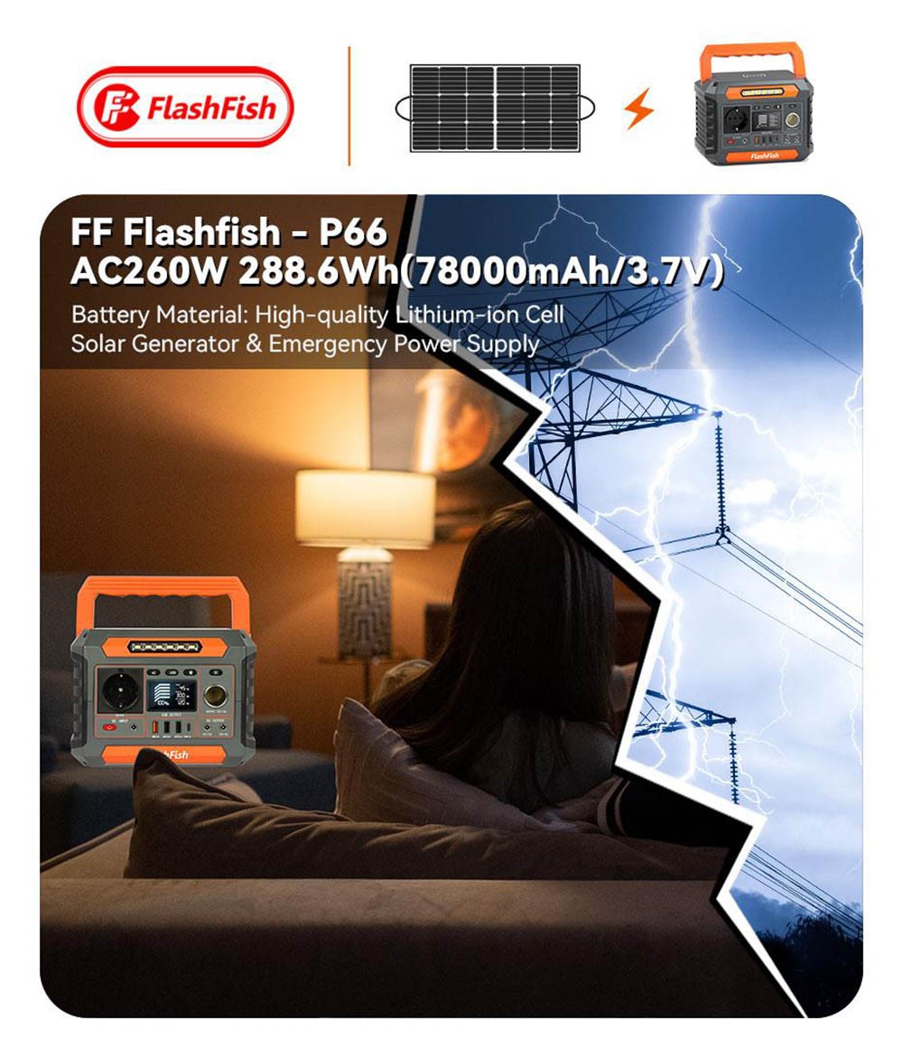 Přenosná elektrárna Flashfish P66