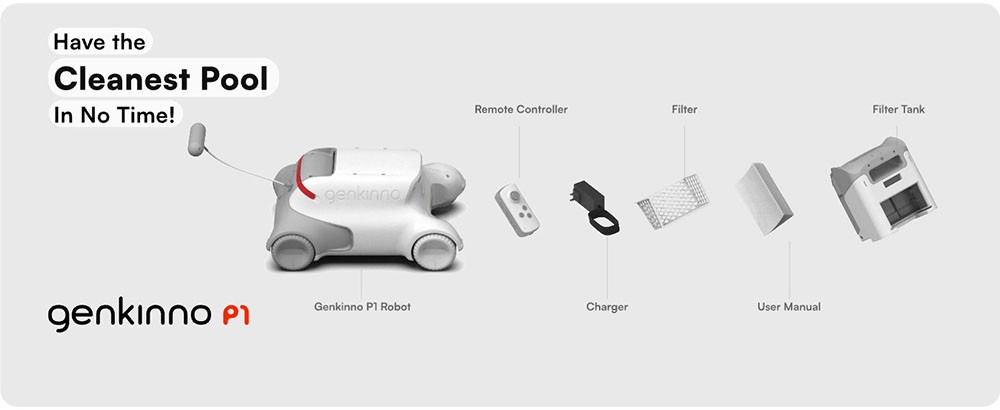 Genkinno P1 trådløs automatisk robotstøvsuger