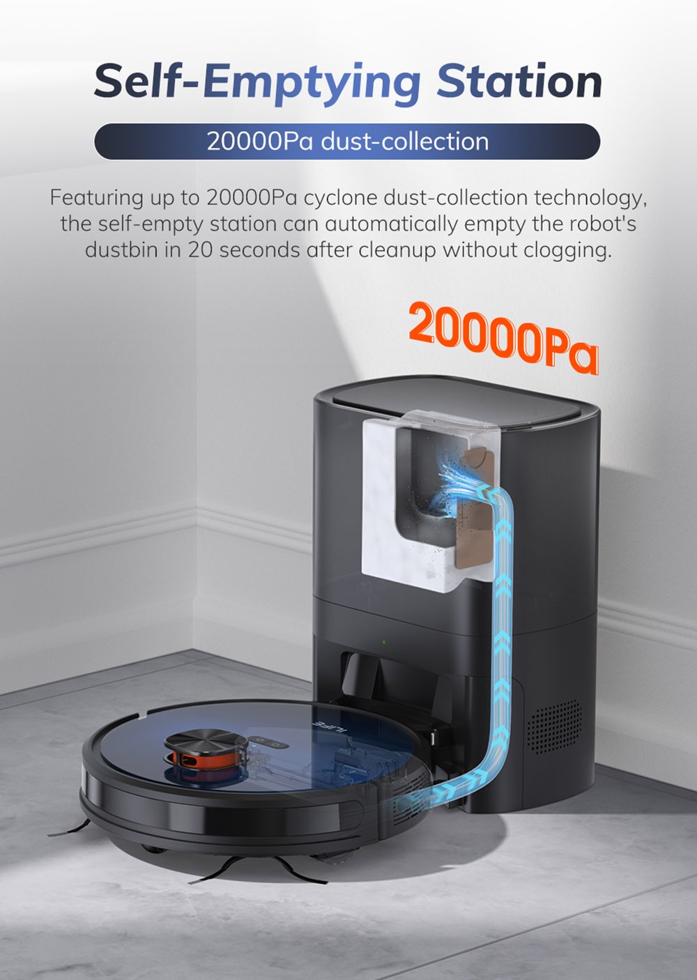 ILIFE T10s Blue Gradient Robot Vacuum Cleaner