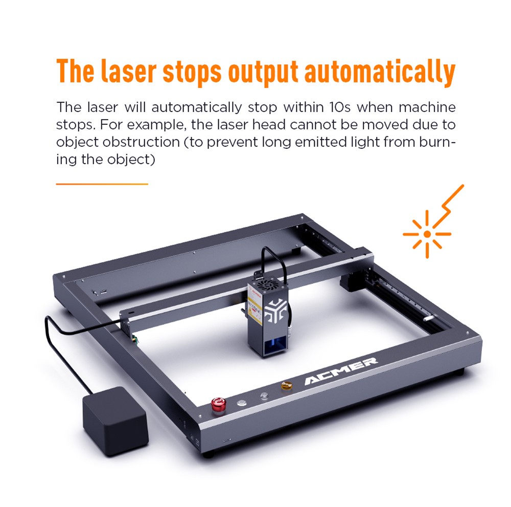 ACMER P2 33W Laser Engraver Cutter με Auto Air Assist