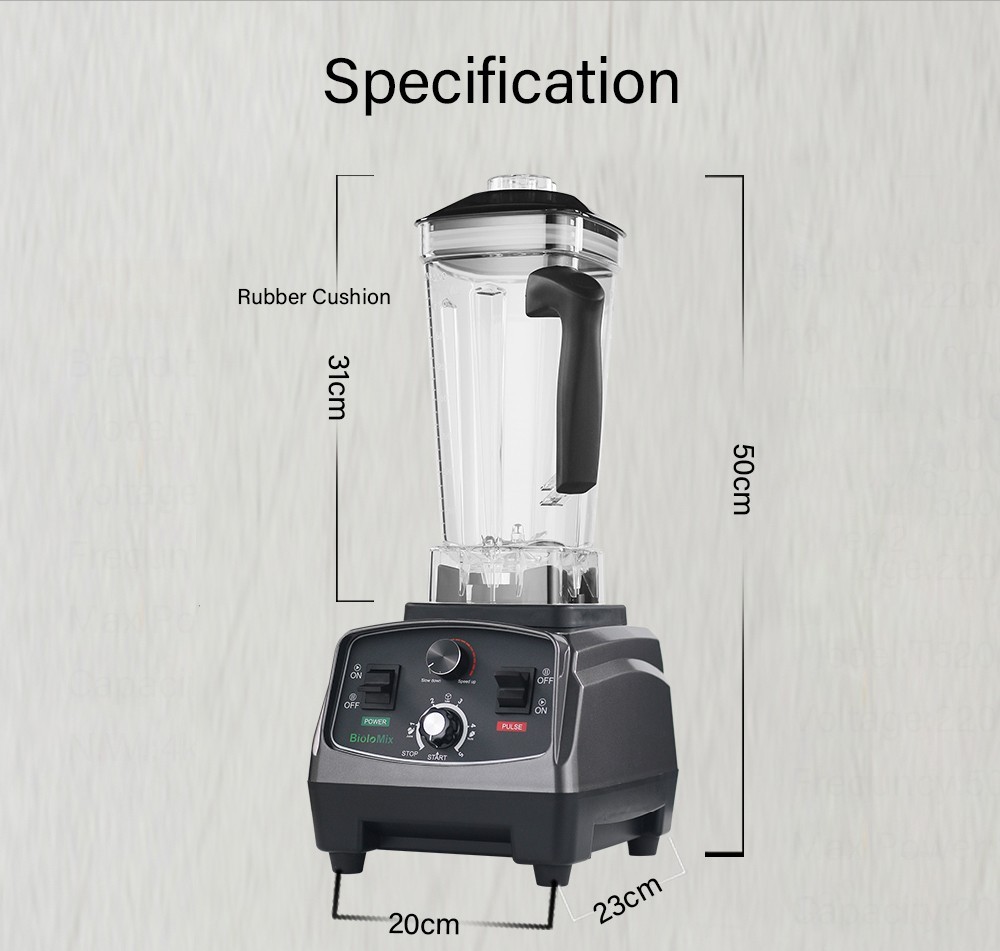 Frullatore con timer BioloMix T5200 3HP 2200W