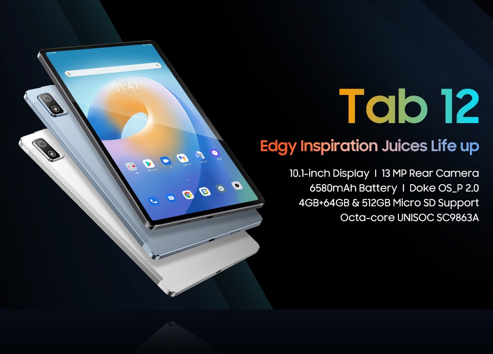Blackview Tab 12 10,1'' Tablet Spreadtrum CPU Sølv