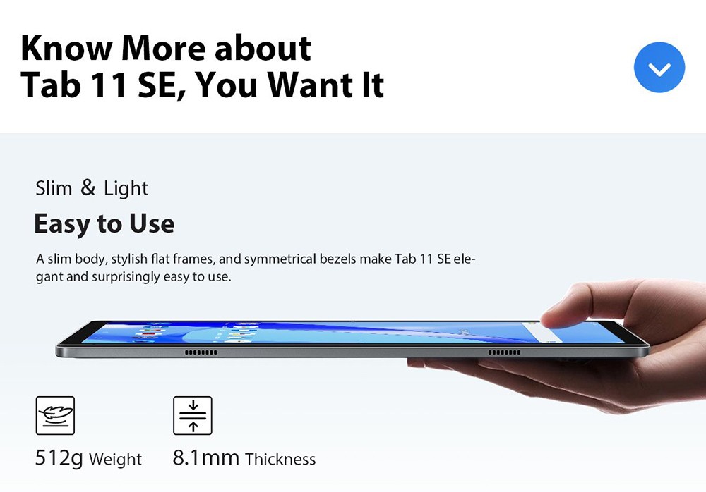 Tablette Blackview Tab 11 SE 10.36'' Ecran FHD Gris