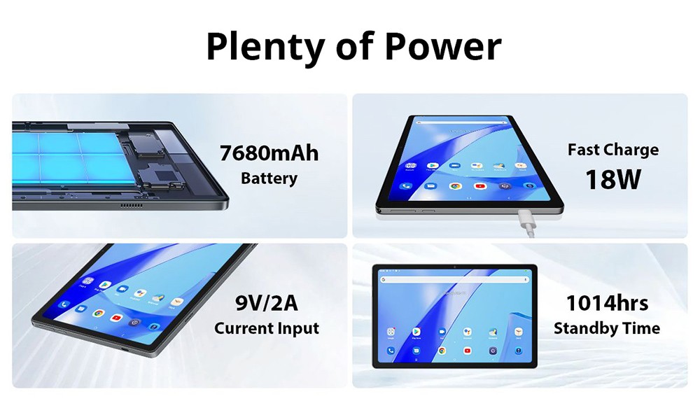 Tabletă Blackview Tab 11 SE cu ecran FHD de 10,36 inchi, gri