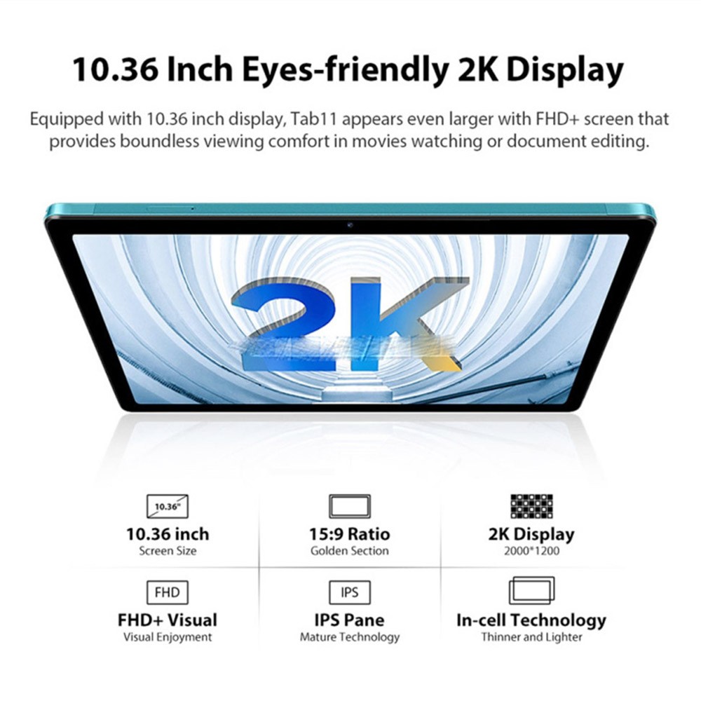 Tabletă Blackview Tab 11 de 10,35 inchi, ecran verde 2K