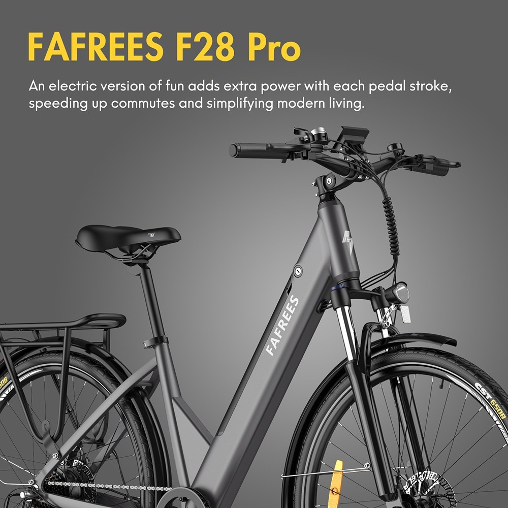 FAFREES F28 Pro Electric Bike 27.5 * 1.75 inch Pneumatic Tires Black