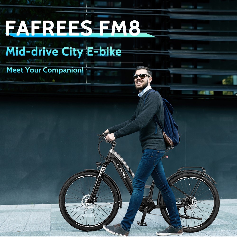 FAREES FM8 Pro Electric Bike 27.5 Inch Pneumatic Tires Black