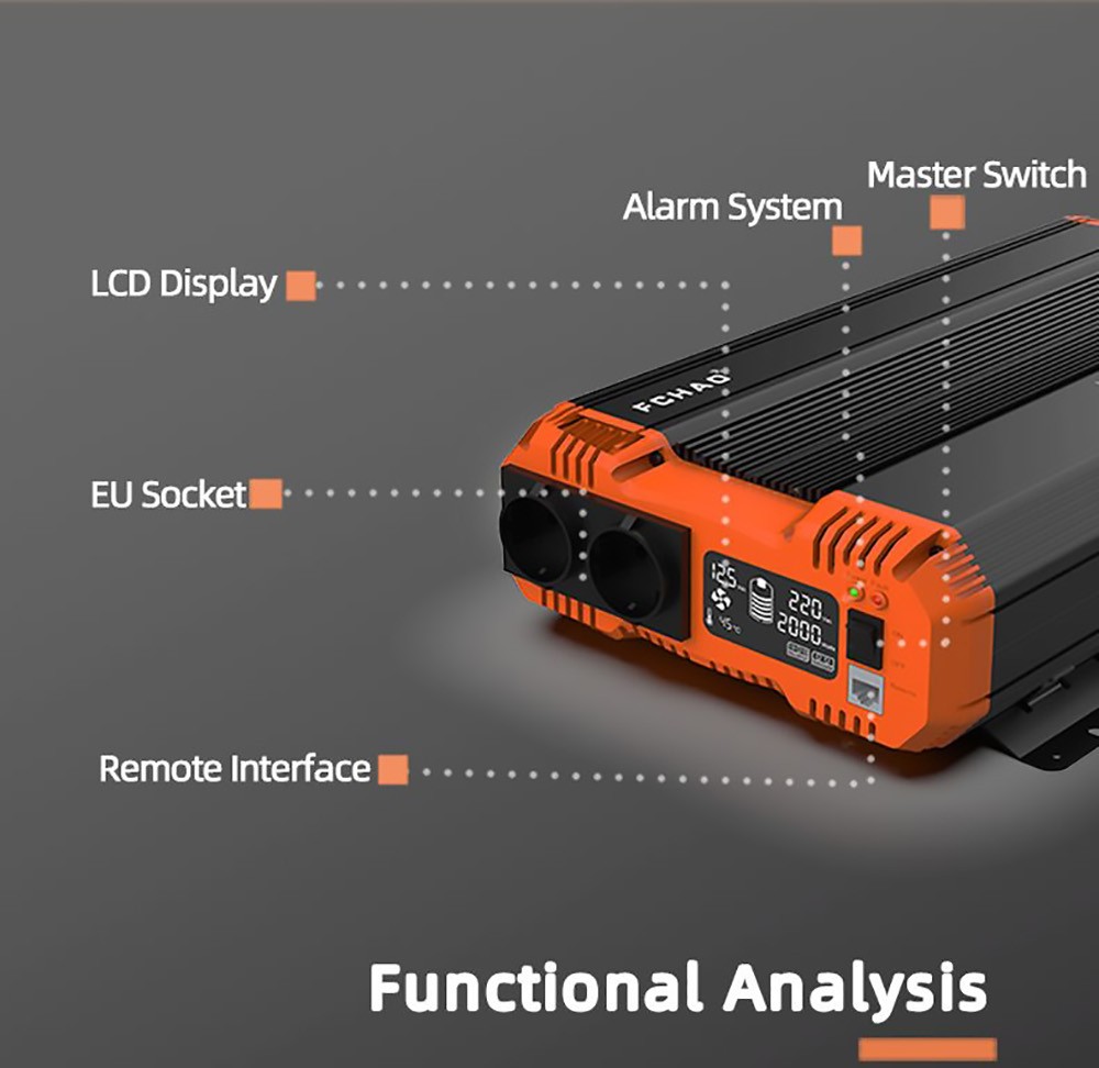 FCHAO 3000W 24V čistě sinusový měnič