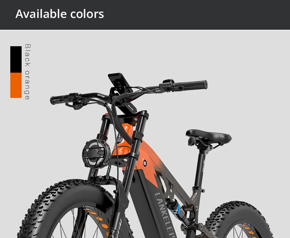 Ηλεκτρικό Ποδήλατο 26*4.0'' LANKELEISI RV800 Πορτοκαλί