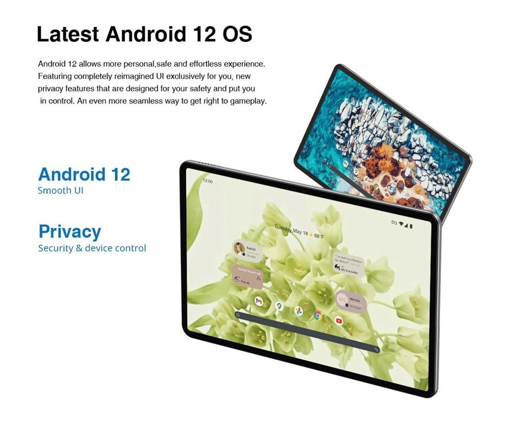 N-One Npad Pro 4G LTE Android 12 surfplatta med stativ, film