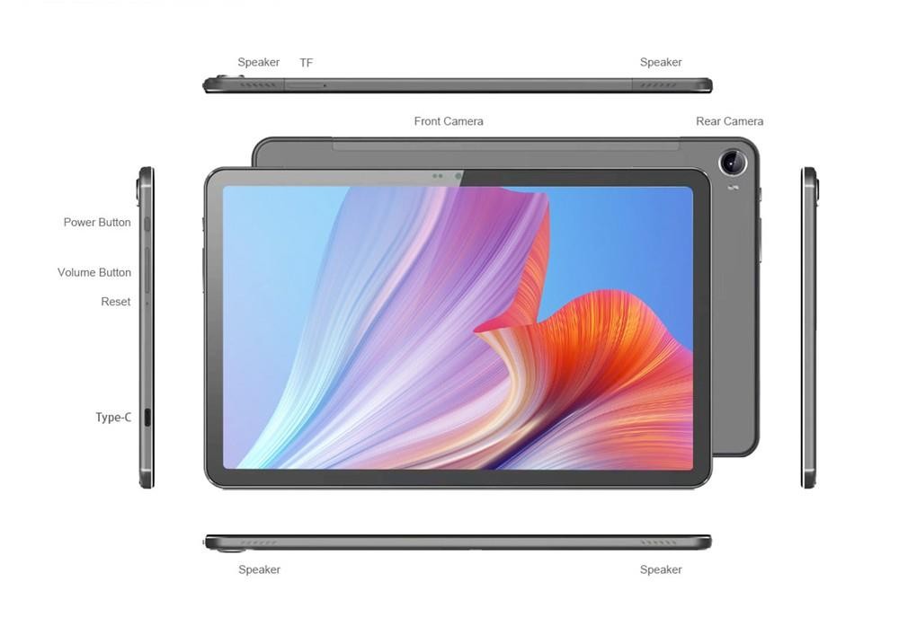 Tablet N-One Npad Pro 4G LTE Android 12 con soporte, película