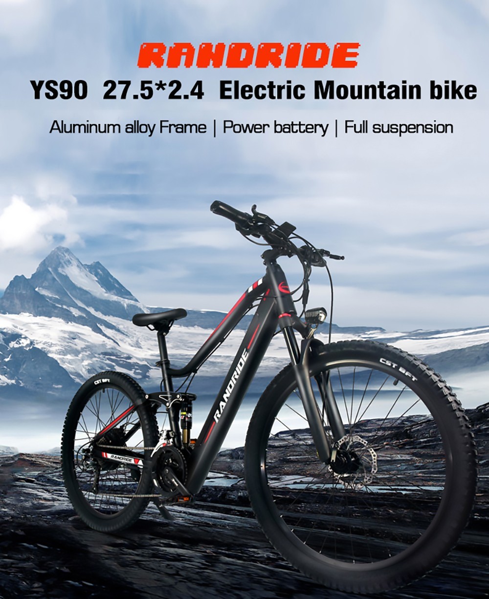 RANDRIDE YS90B 27,5 inch 45 km/u 48 V 13,6 Ah 1000 W elektrische fiets