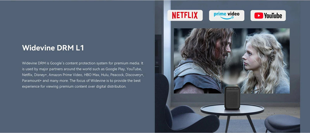 Proiector LCD Wanbo TT 1080P certificat Netflix