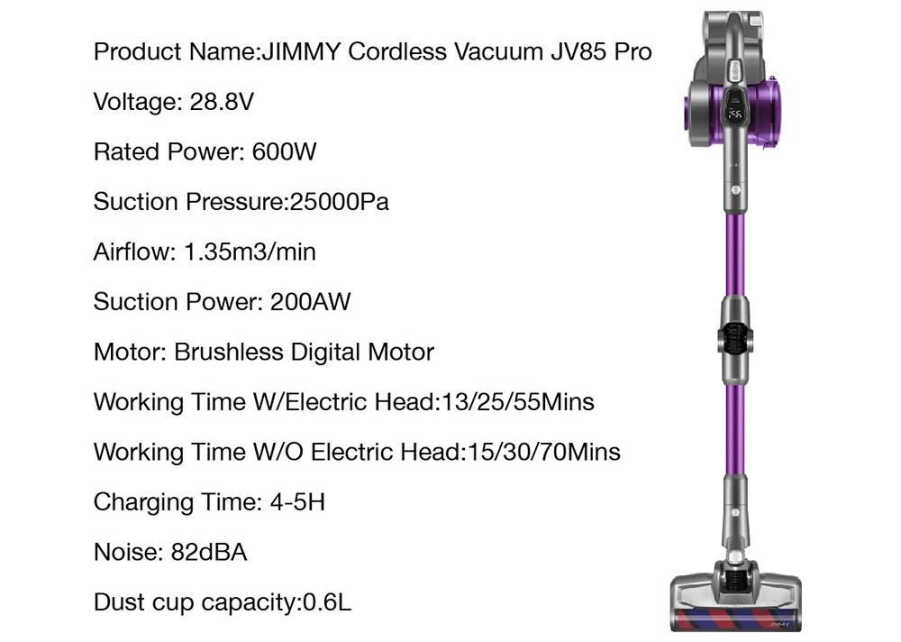 Aspirator portabil fără fir Xiaomi JIMMY JV85 Pro - violet