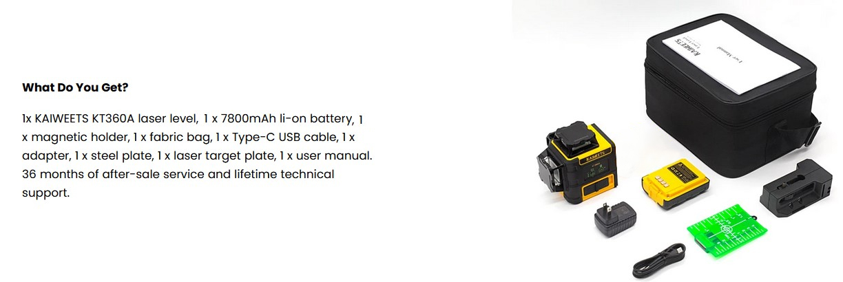 KAIWEETS KT360A ZELFNIVELLERENDE LASER