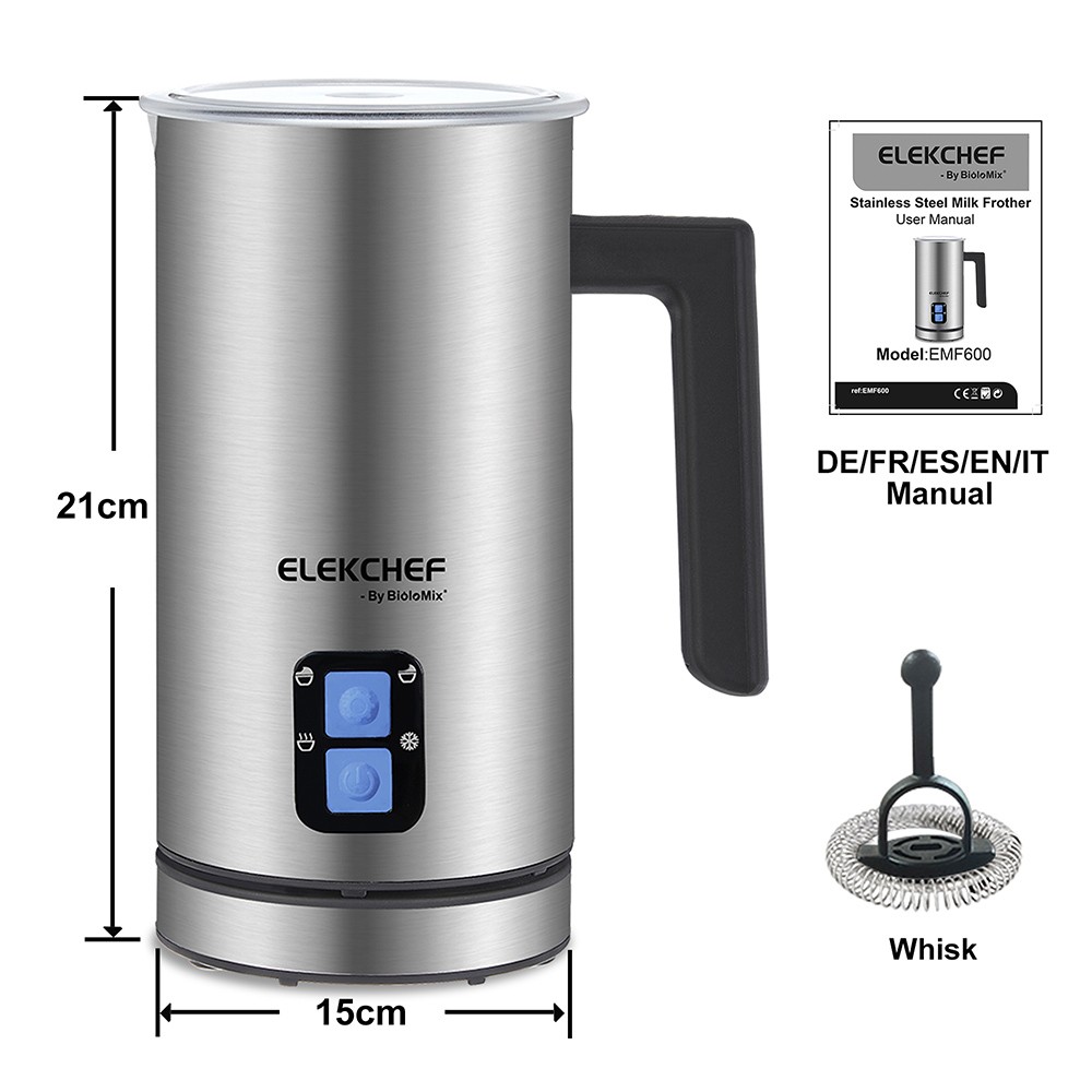 Biolomix MF600 4 in 1 500W Cold Hot Milk Frother