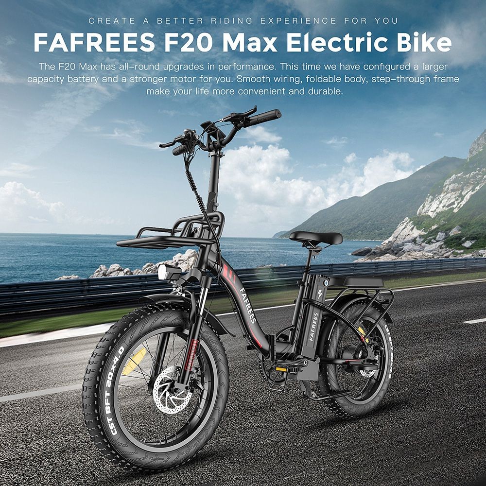 FA FREES F20 Max Elcykel 20in 25Km/h 48V 22,5AH 500W Motor Svart