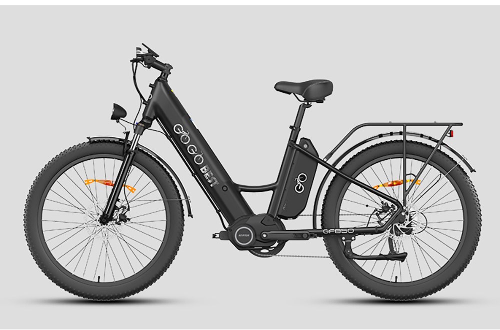 GOGOBEST GF850 elektromos kerékpár 500 W-os középmotoros 32Km/h 2*10.4AH fekete