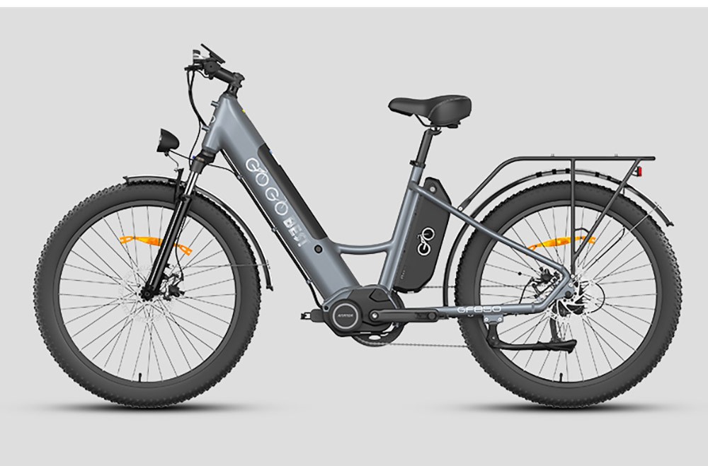 GOGOBEST GF850 elektromos kerékpár 500 W-os középmotoros 32Km/h 2*10.4AH szürke