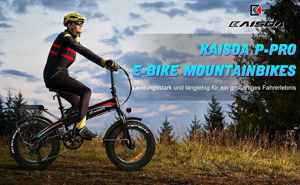 KAISDA K2P PRO 20 hüvelykes 750W 15AH 25Km/h fekete piros elektromos kerékpár