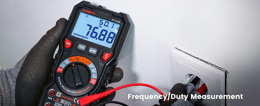 KAIWEETS HT118E AC/DC Digital Multimeter Svart