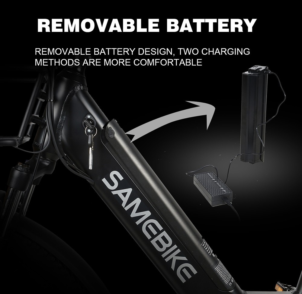 Samebike RS-A01 26 inch elektrische fiets 750W 35 km/u 48V 14AH wit