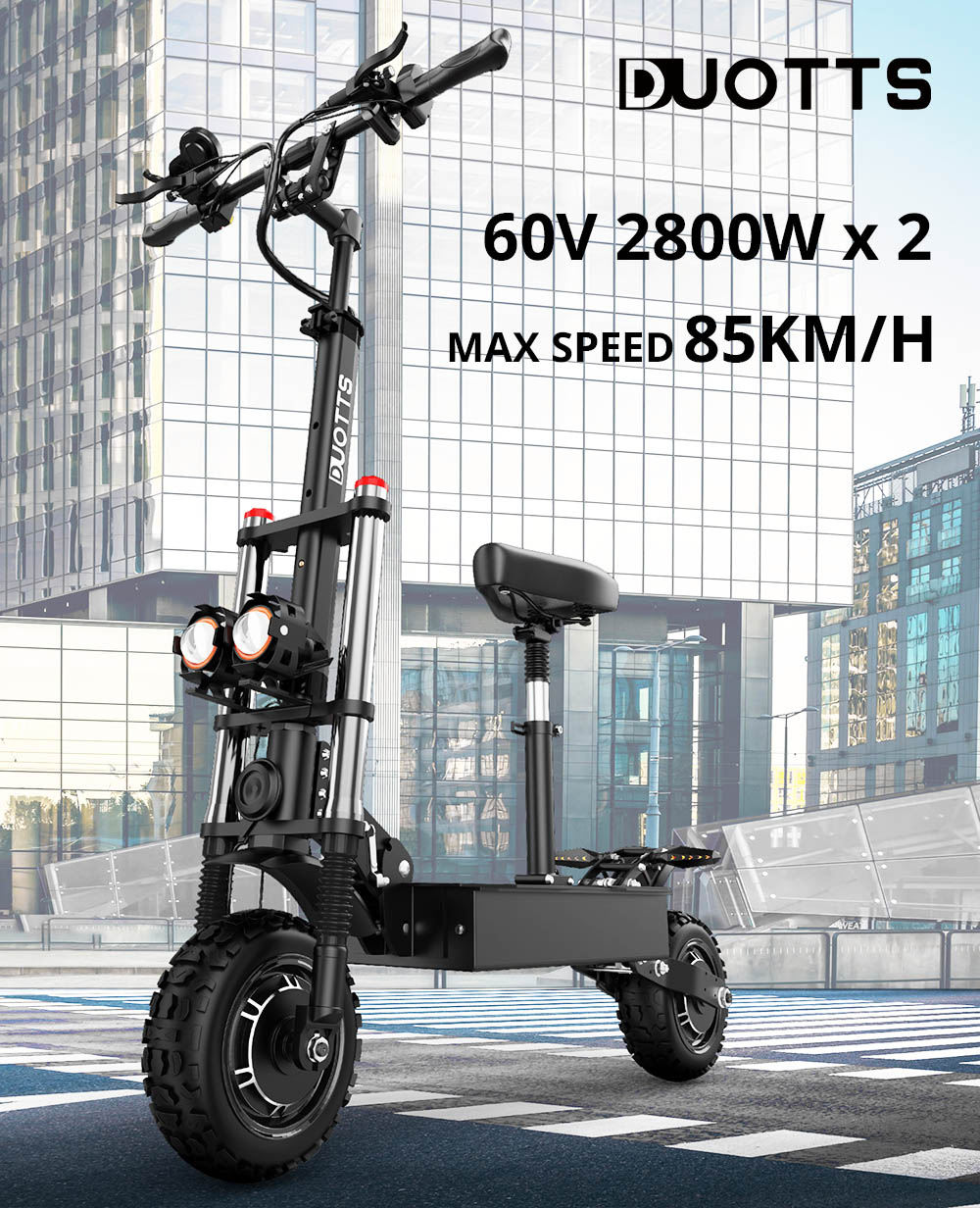 DUOTTS D88 Electric Scooter 11In 85KM/H 60V 38Ah 2800W*2 Dual Motor