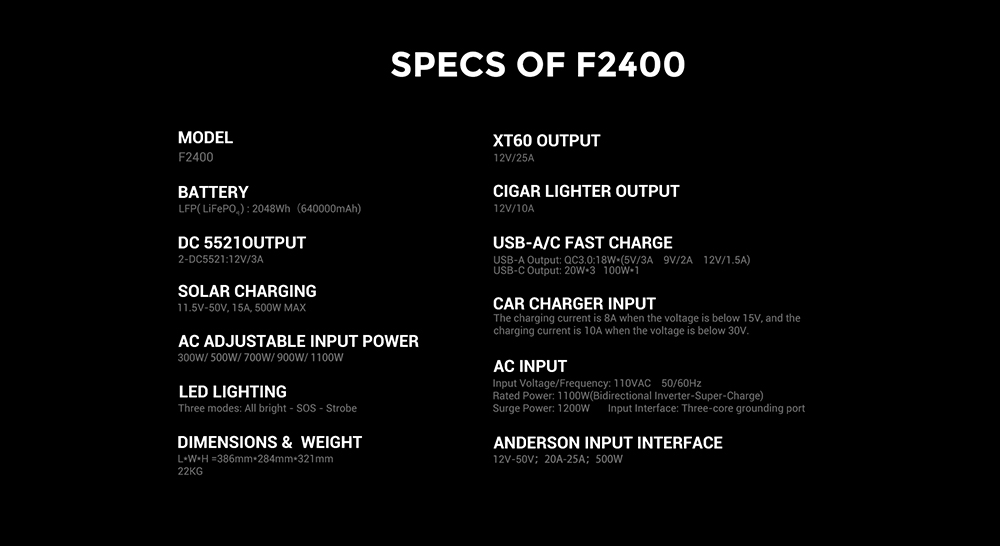 FOSiBOT F2400 hordozható erőmű + 2 x SP200 napelemes EU csatlakozó