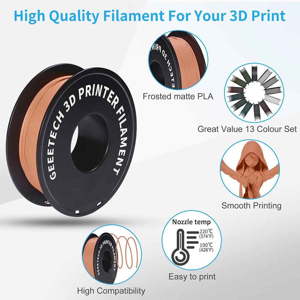 Filament PLA mat Geeetech pour imprimante 3d Orange