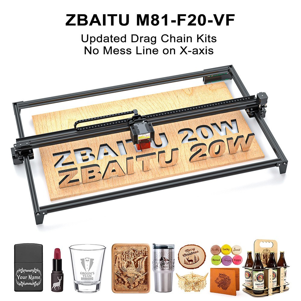 Cortador gravador a laser ZBAITU M81 F20 VF 20W