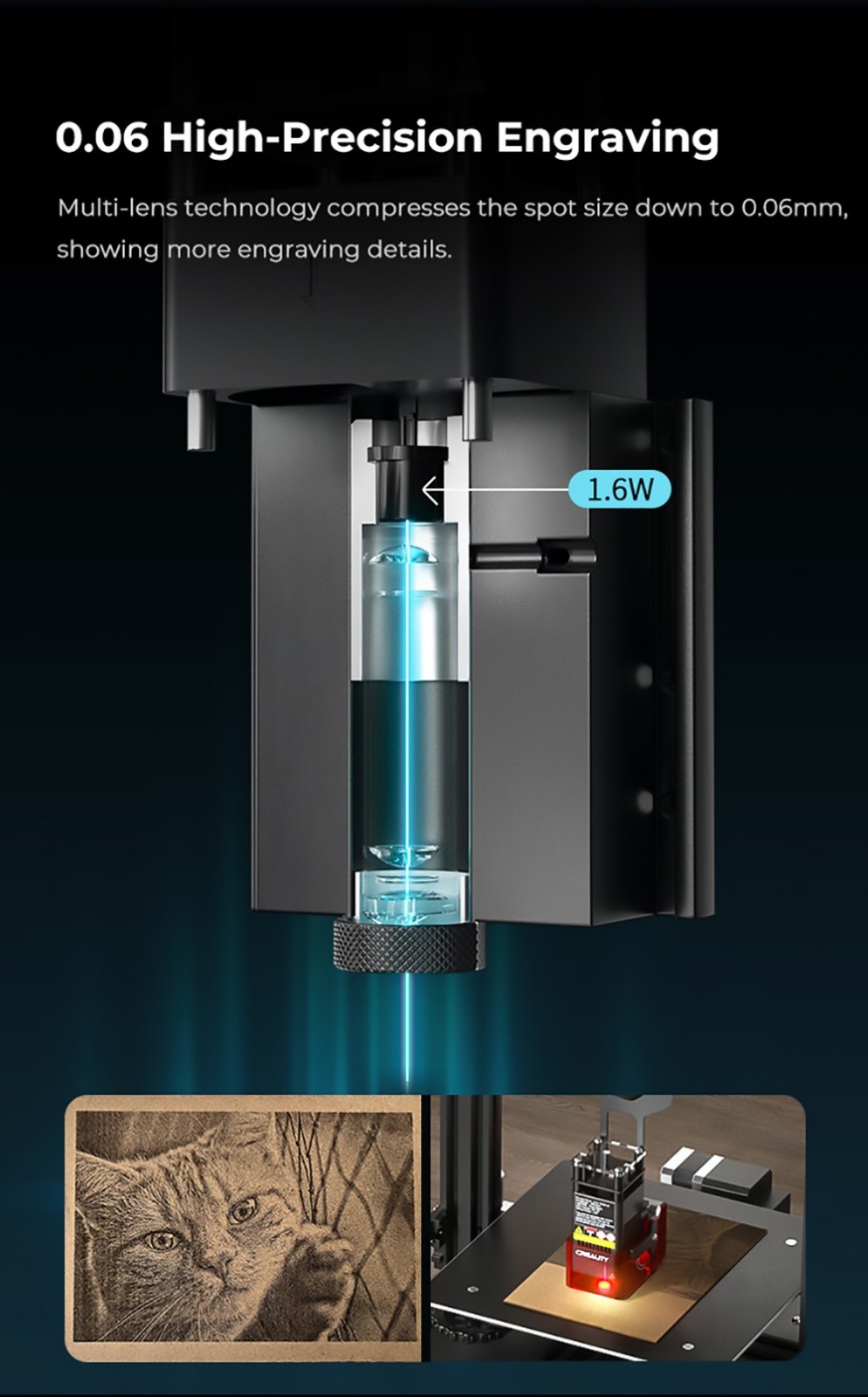 Creality 24V 5W lasermodul med kontrollbox