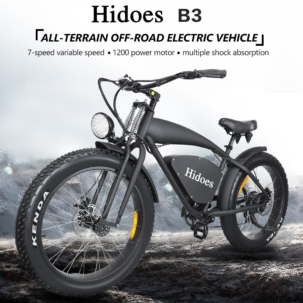 Hidoes B3 Electric Bike 26 Inch 1200W Motor 17,5Ah 25km/h Ταχύτητα