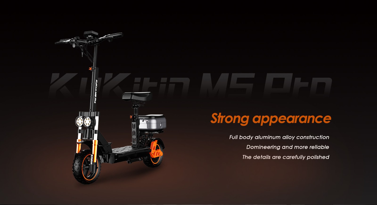 Kukirin M5 Pro elektrisk scooter 48V 20Ah 1000W Motor 52Km/H Rækkevidde 70Km