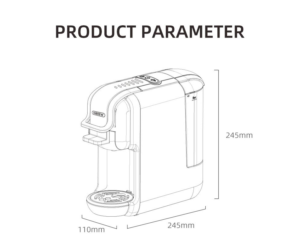 HiBREW H2B 5 in 1 Koffiezetapparaat Wit