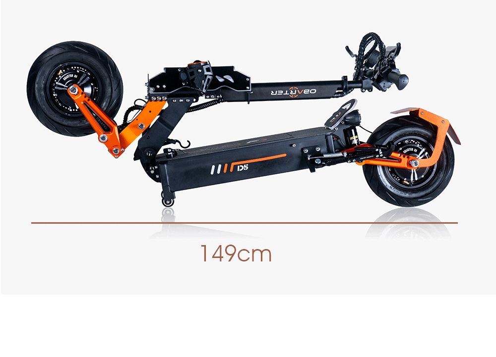 OBARTER D5 Electric Scooter 12 Inch Vacuum Tire 2*2500W Dual Motor Max Speed 60-70Km/h Removable 48V 35Ah Battery for 60-120km Super Range Removable Tire Double Oil Brakes Front&Rear Hydraulic Suspension 150KG Max Load