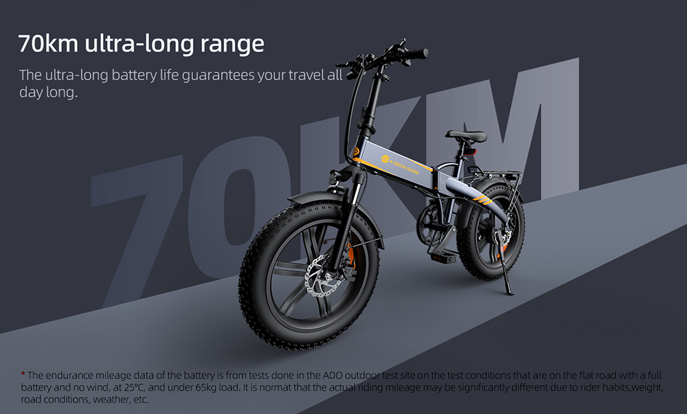 ADO A20F XE 250W Bici elettrica Telaio pieghevole Ingranaggi a 7 velocità Rimovibili Batteria agli ioni di litio da 10.4 AH E-bike - Bianco