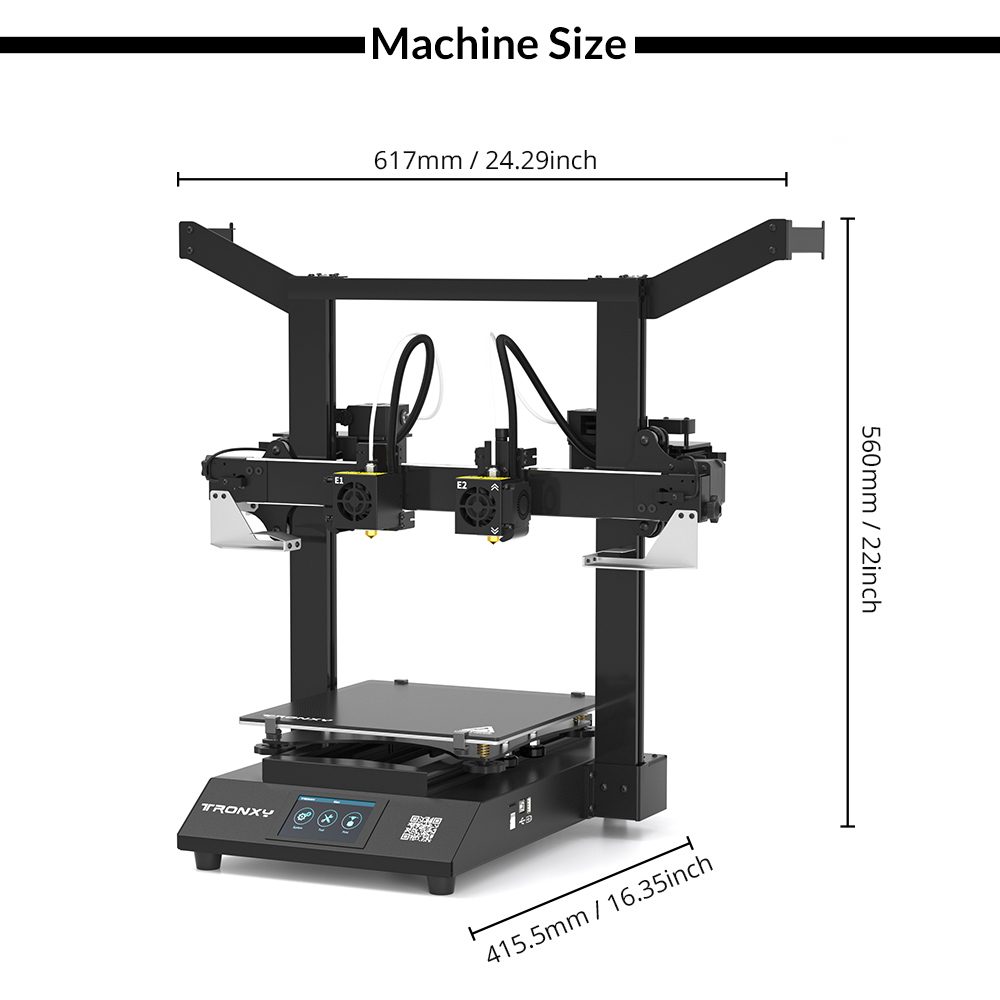 TRONXY Gemini XS dubbele extruder 3D-printer