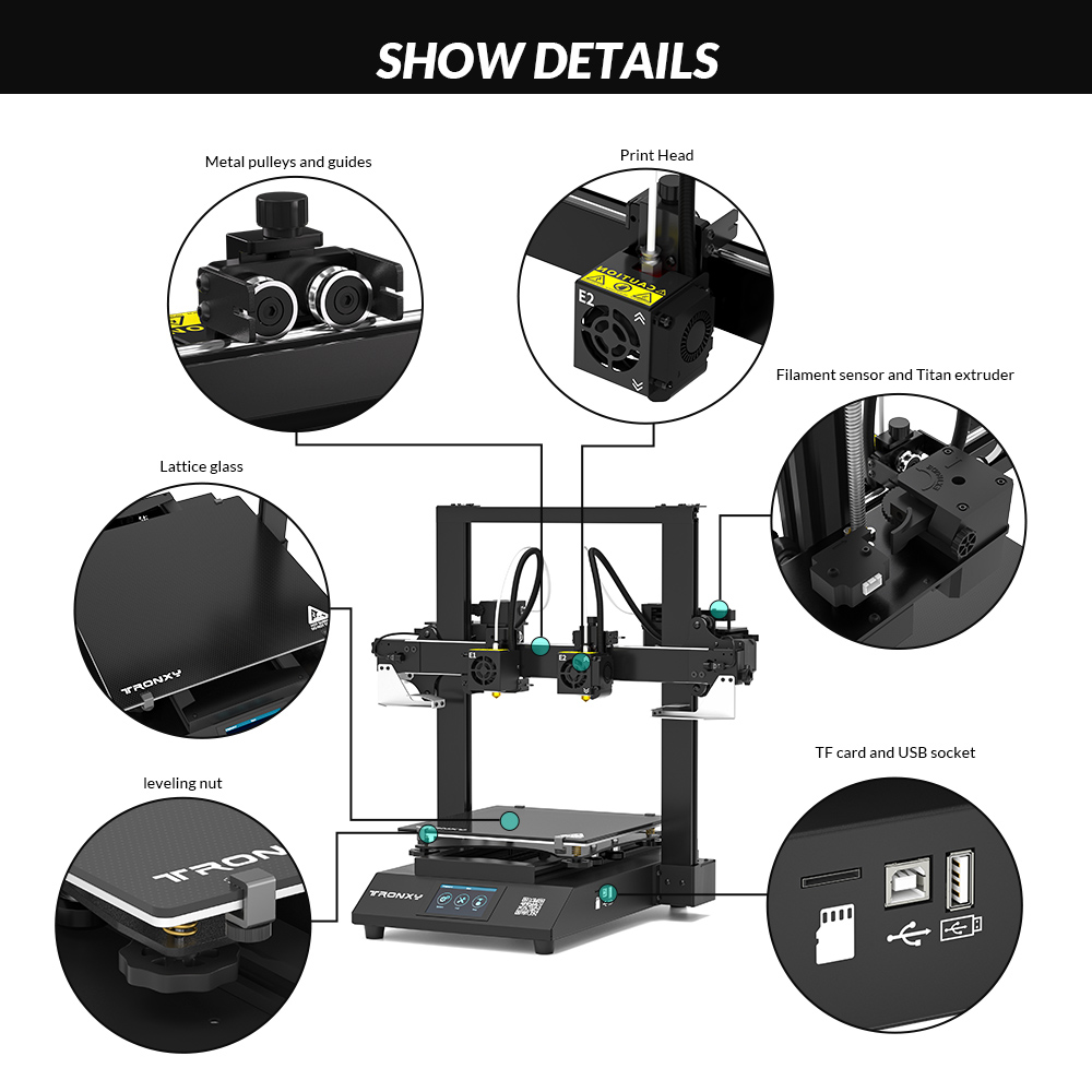 TRONXY Gemini XS Dual Extruder 3D Printer