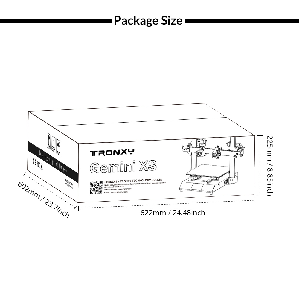 TRONXY Gemini XS Dual Extruder 3D-skrivare