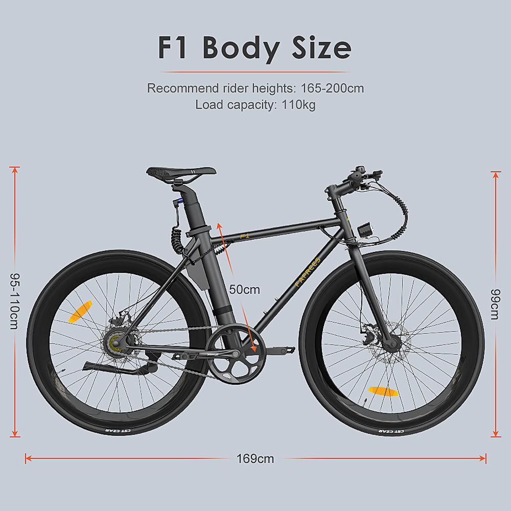 Bicicletta elettrica FAFRES F1 con motore brushless da 250 W Verde