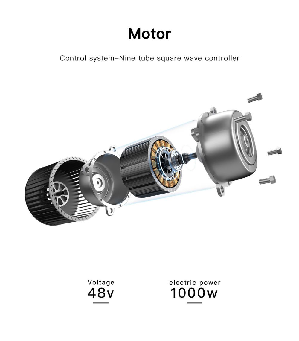 BEZIOR XF001 Retro elcykel 1000W 12,5Ah 48V 20 tum Svart