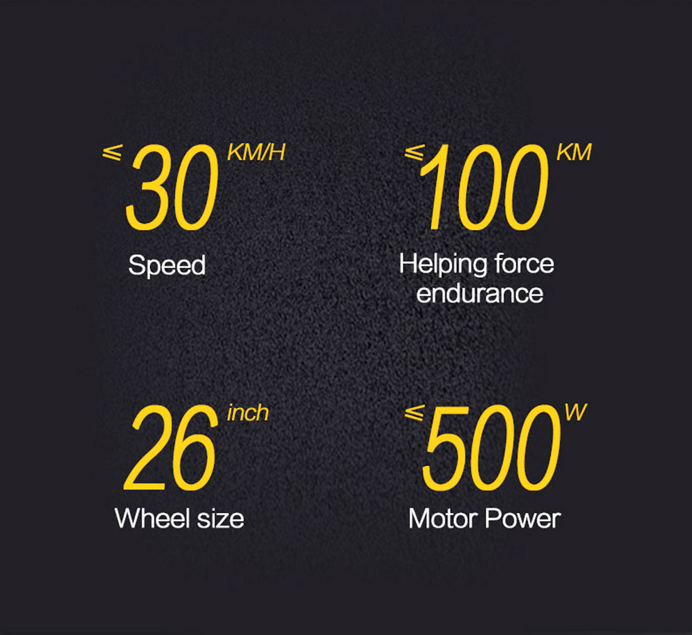 BEZIOR X500PRO hopfällbar elektrisk mountainbike 500W 30Km/h Svart Gul