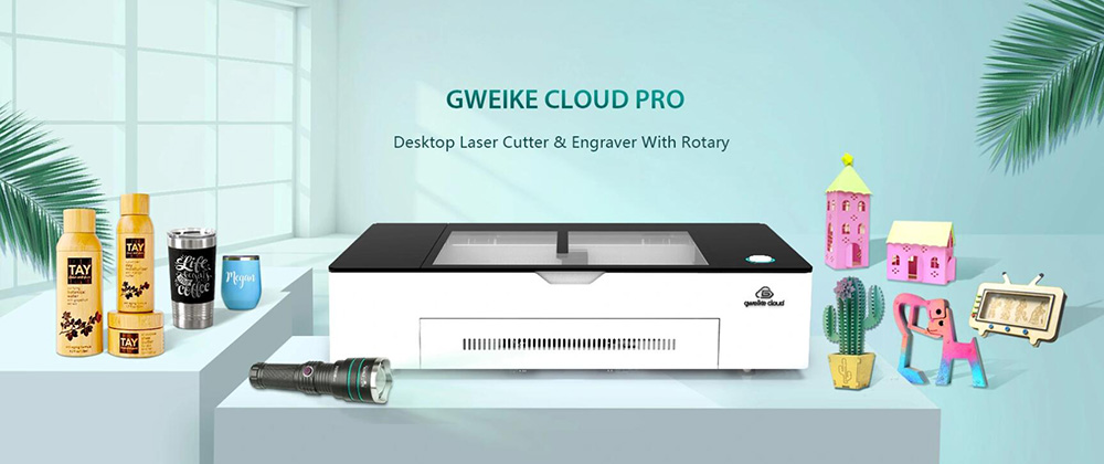 Biurkowy grawer laserowy Gweike Cloud Pro 50W z wtyczką EU