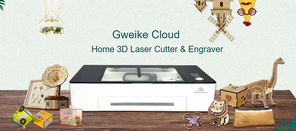 Gweike Cloud 50 W otthoni 3D lézervágó és gravírozó