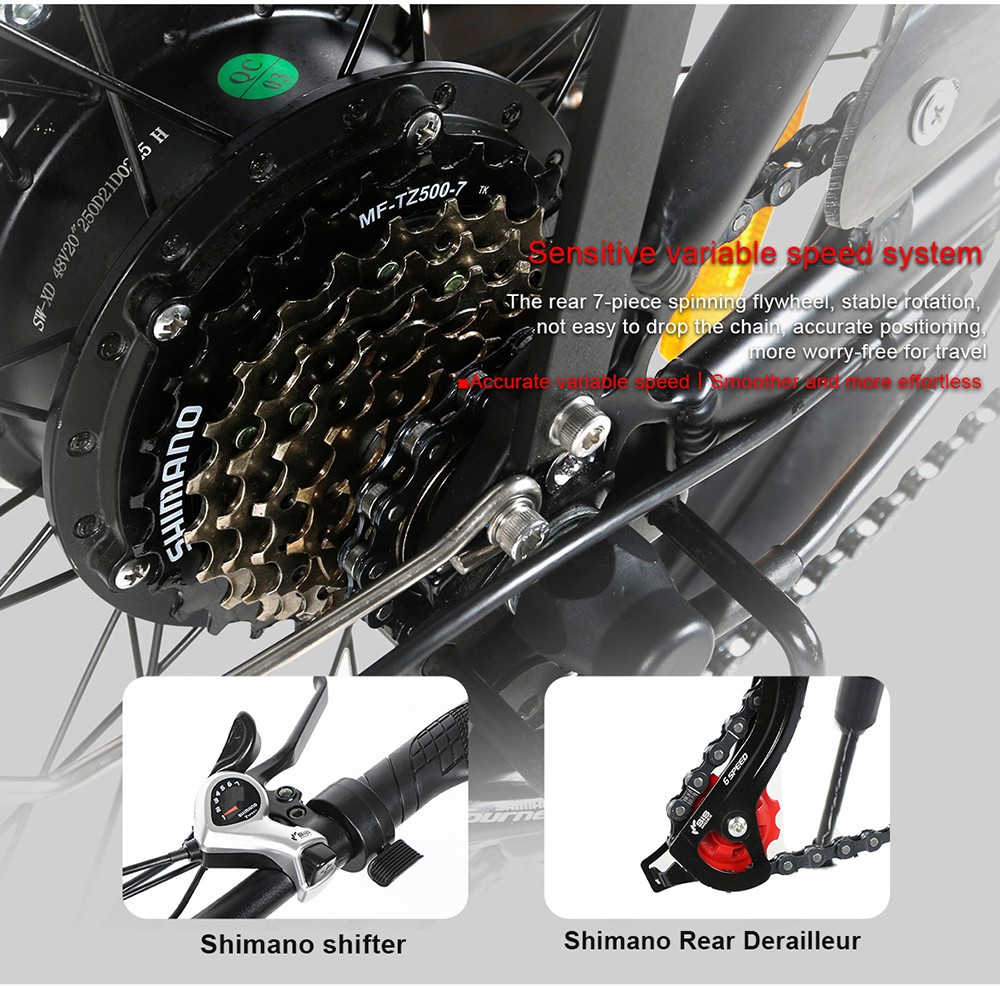 Samebike JG20 Smart Folding Electric Moped Bike 350W Motor 10Ah Battery 32km/h Max Speed 20 Inch Tire - White
