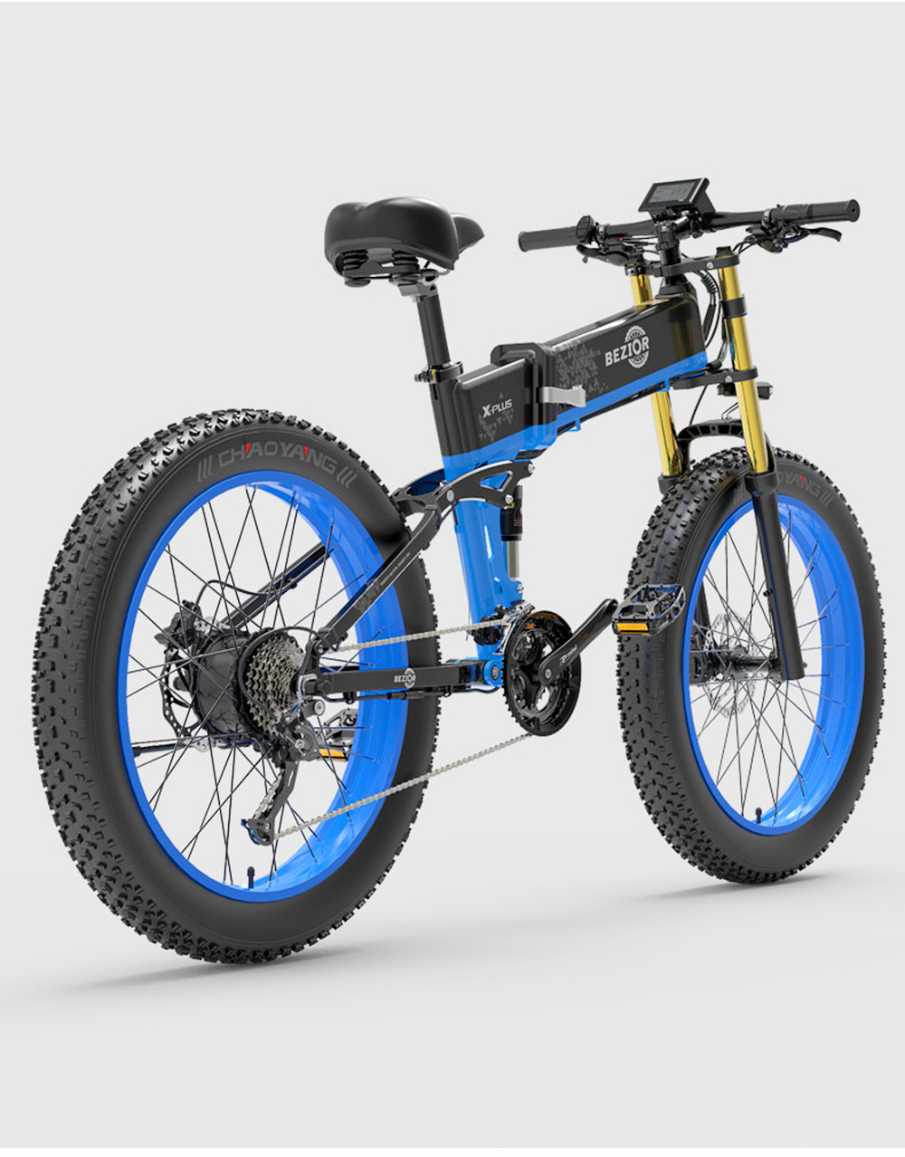 BEZIOR X-PLUS Electric Bike 26in 1500W 40KM/H 48V 17,5Ah Battery Blue
