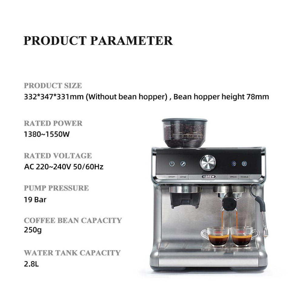 Macchina da caffè HiBREW H7 1550W