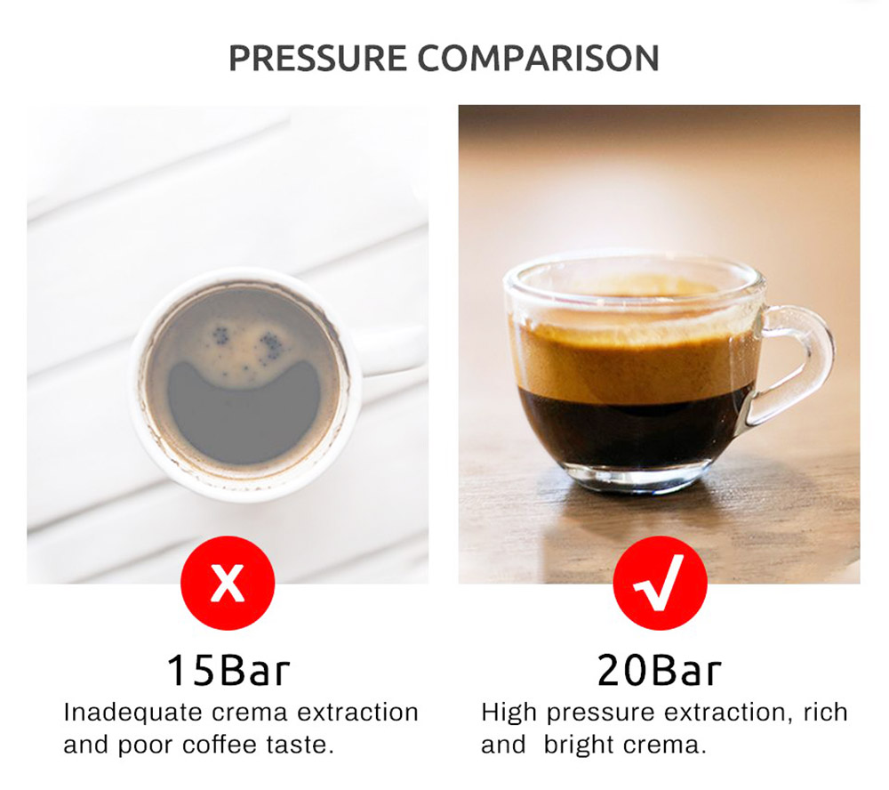 HiBREW H5 1050W kaffebryggare med lattekopp