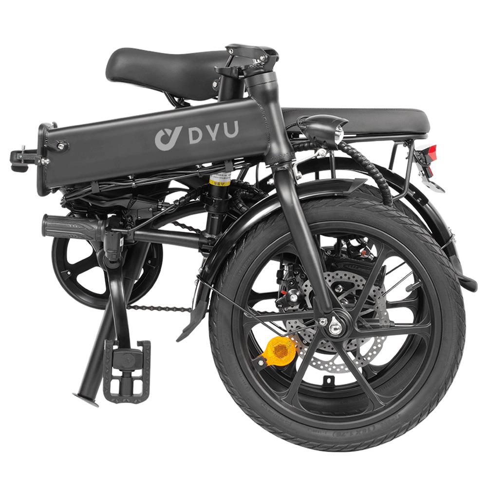 DYU A1F elektromos kerékpár 16 hüvelykes 250 W-os motor 36V 7,5AH 25Km/h sebesség fekete